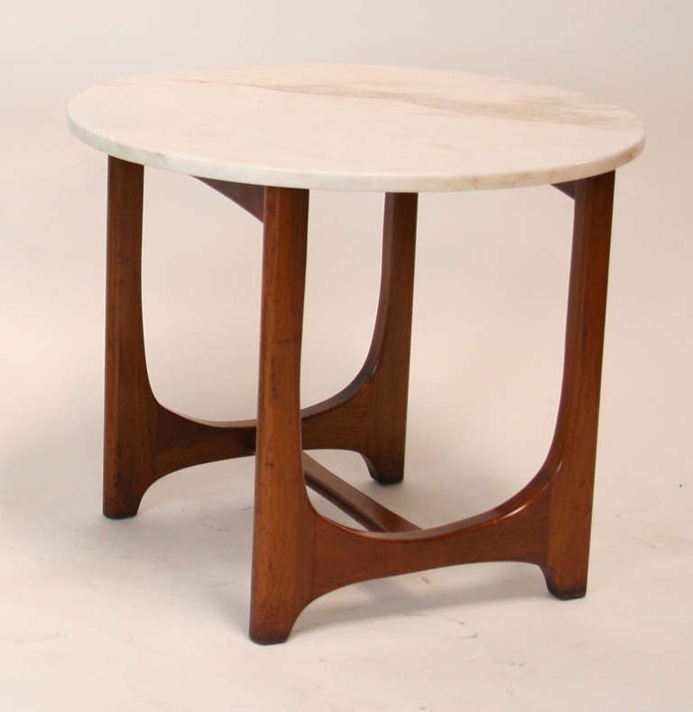 Unknown Adrian Pearsall Mid-Century Modern Marble Top Side Table For Sale