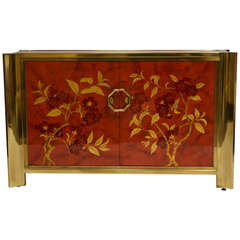 Mastercraft Lacquer and Brass Chinoiserie Commode