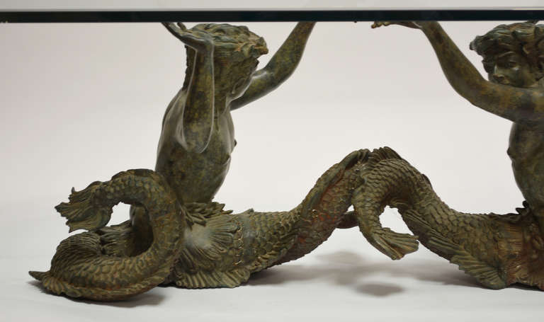 Bronze Mermen Coffee Table In Excellent Condition In Palm Springs, CA