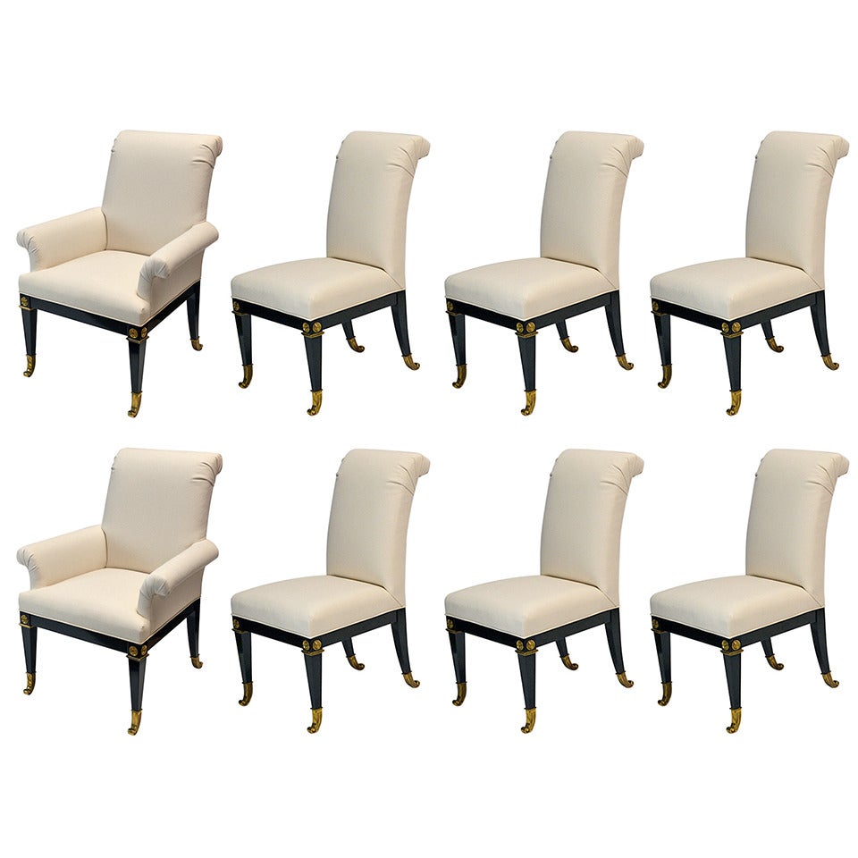 Set of Eight Mastercraft Dining Chairs