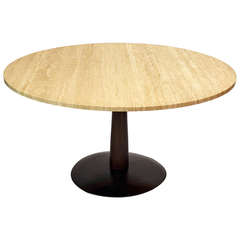 Travertine Top Game Table 11