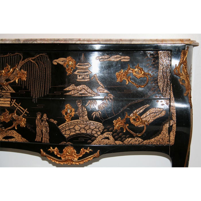 French Louis XVI Style Chinoiserie Commode