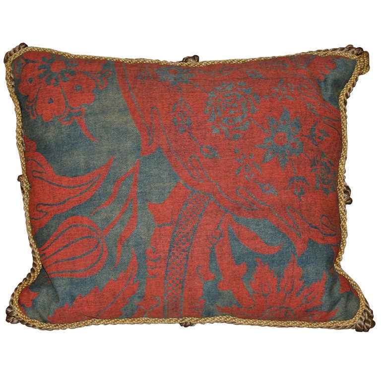 1920's Fortuny Fabric Pillow at 1stdibs