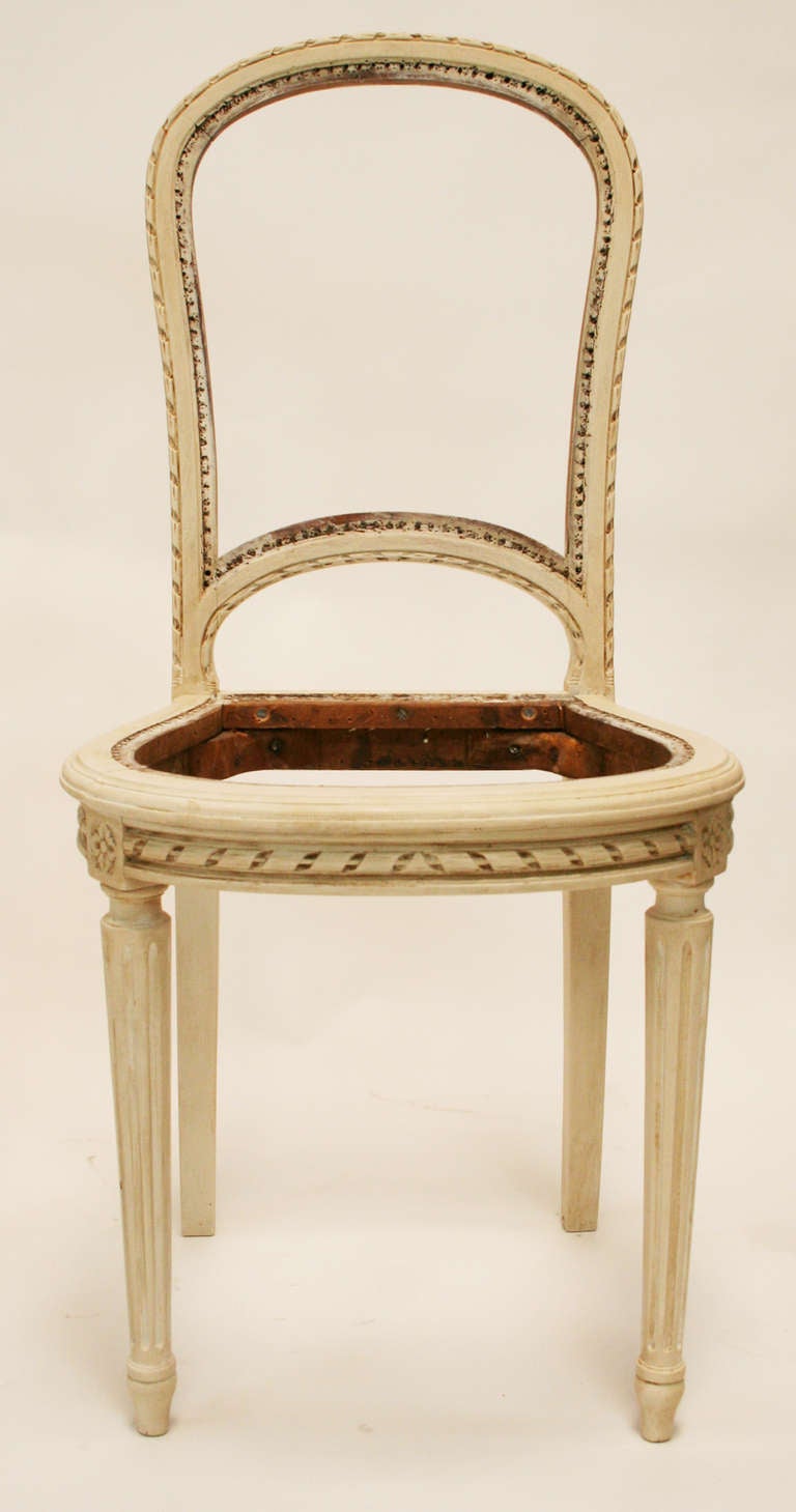French Set of Louis XVI Style Balloon Back Chairs For Sale