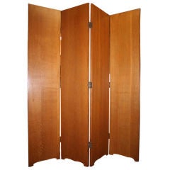 French Oak 4 Panel Screen 9