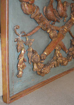 18th Century Louis XVI Giltwood Carved Panel