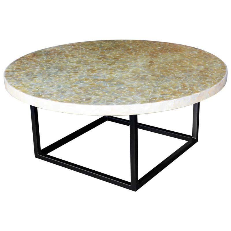 Carved Half Shell with Pearl Coffee Table at 1stDibs | shell coffee ...