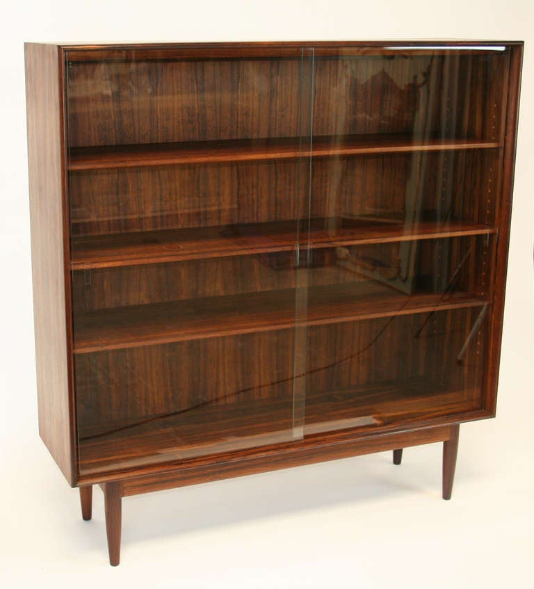 Danish Rosewood Bookcase In Good Condition In Palm Springs, CA