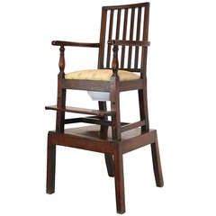 18th Century Mahogany Convertible Child's High Chair 11