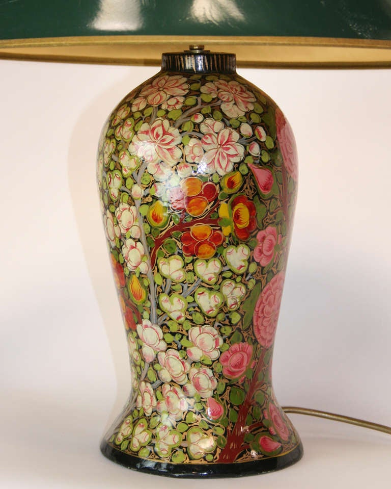 Pair of 19th Century English Papier Mache Lamps For Sale at 1stdibs
