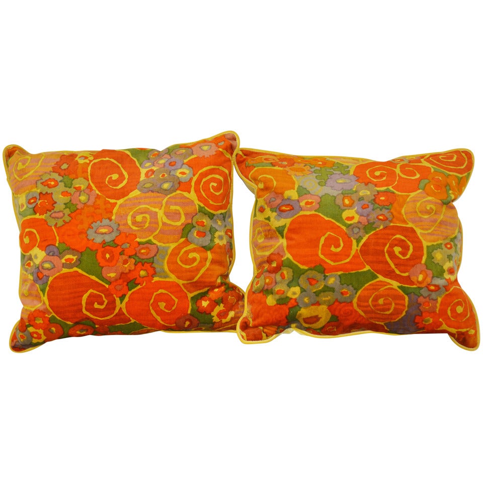 Vintage 1970s Jack Lenor Larsen Fabric Pillows