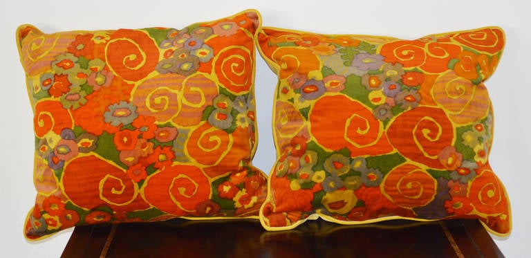 Pillows newly made from vintage Jack Lenor Larsen 