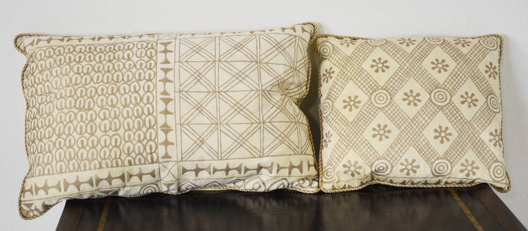 Velours Coussin vintage Fortuny « Ashanti » en vente