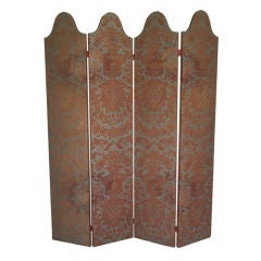Vintage Fortuny Four Panel Screen