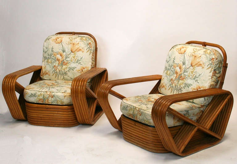 Sculptural Art Deco Rattan Set In Good Condition In Palm Springs, CA