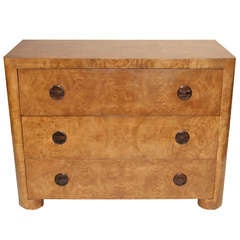 Art Deco Burled Maple Dresser