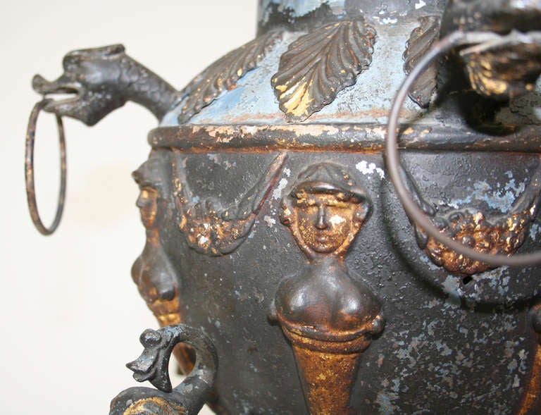 Antiker Samovar-Töpfer als Lampe montiert im Zustand „Gut“ im Angebot in Palm Springs, CA