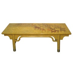 Mid-Century Modern Japanese Lacquered Coffee Table