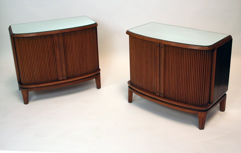 Mid-Century Modern Pair of 1950's French Nightstands