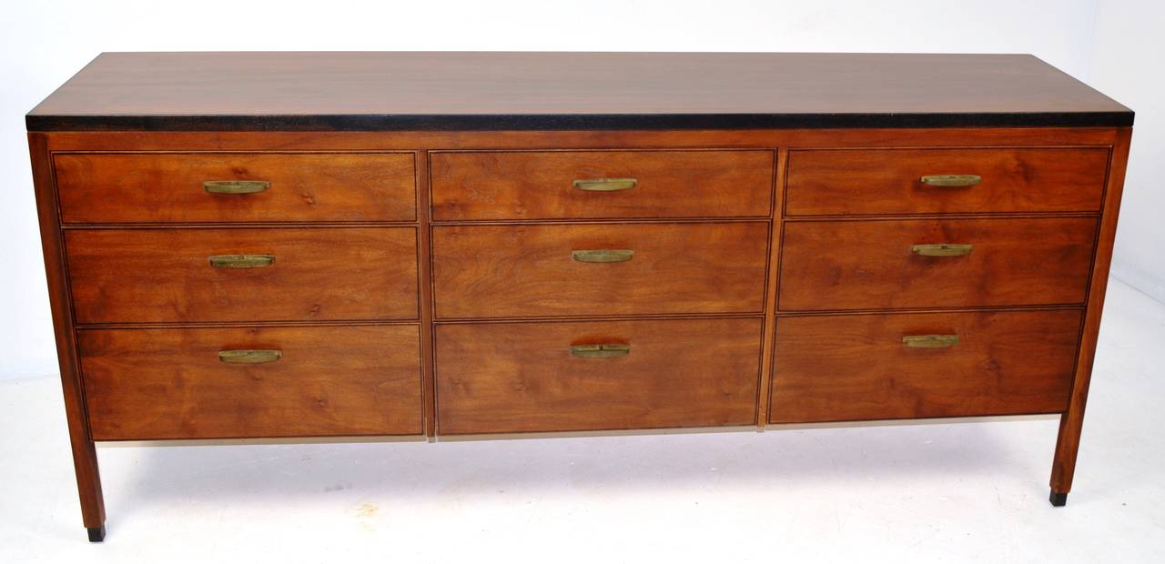 Mid-Century Nine-Drawer Dresser For Sale at 1stdibs