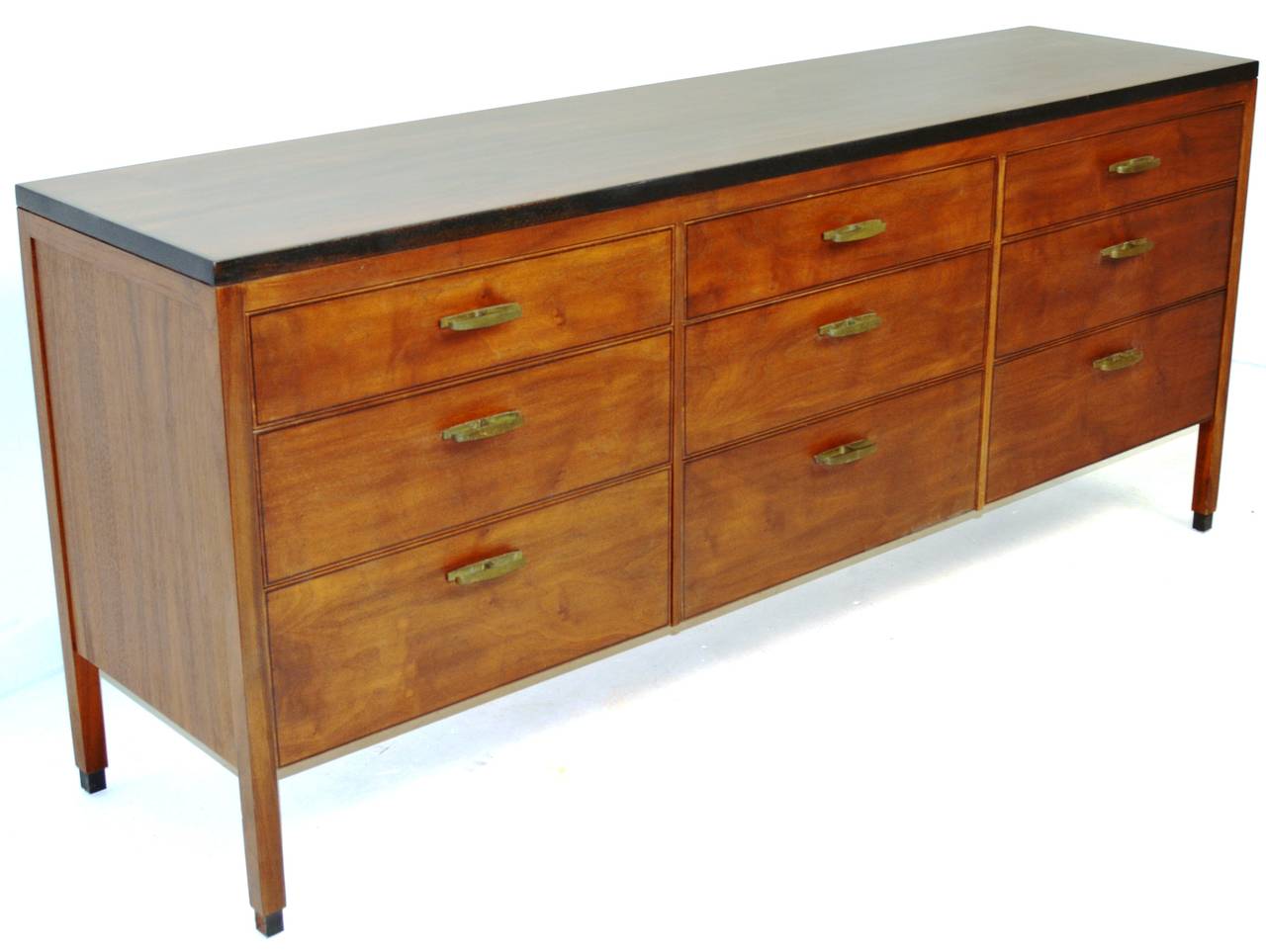 MidCentury NineDrawer Dresser For Sale at 1stdibs