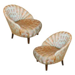 Pair of Hollywood Glam Slipper Chairs