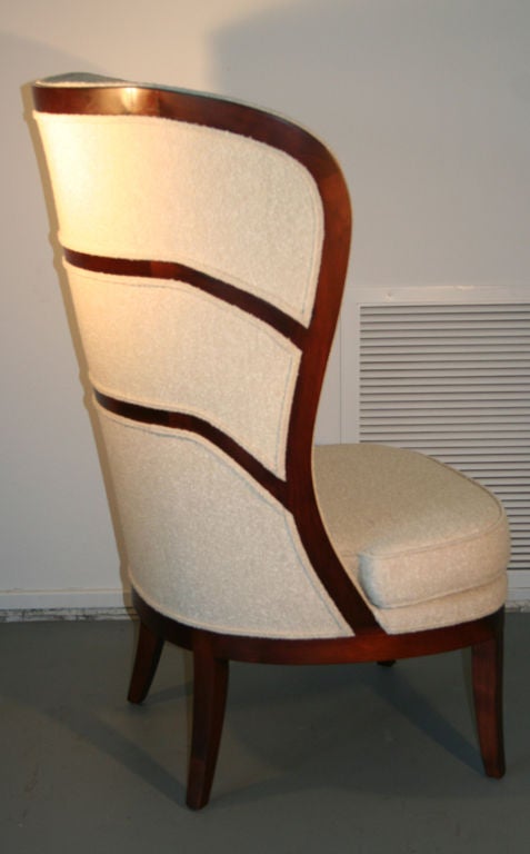 Uno Ahrens Style Wing Chair In Good Condition For Sale In Palm Springs, CA