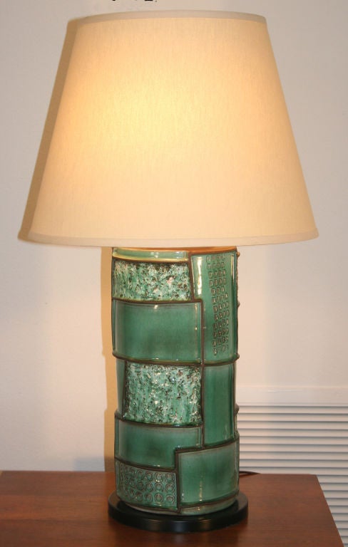 Pair of Modernist Swiss Ceramic Lamps 2