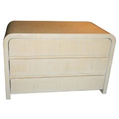 Vintage Tessealted Bone Chest of Drawers / Bedside Chest
