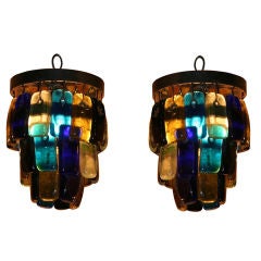 Vintage Pair of Mid Centruy Studio Pendant Lights