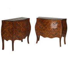 Pair of Italian Marquetry Commodes