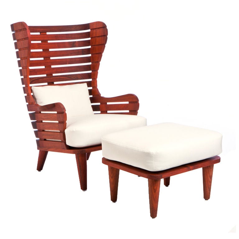 Matt Stoich - Linear Wing Chair and Ottoman, Indoor/Outdoor