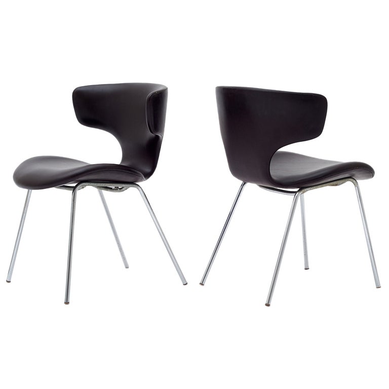 Pair of Isamu Kenmochi Chairs, Model S-3048m For Sale