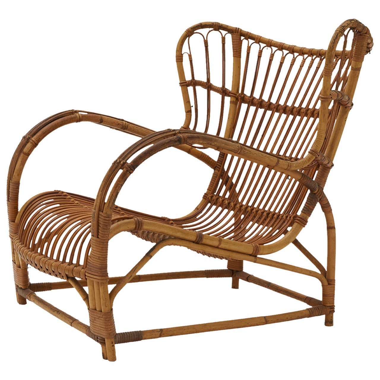 Bamboo Lounge Chair by Viggo Boesen at 1stdibs