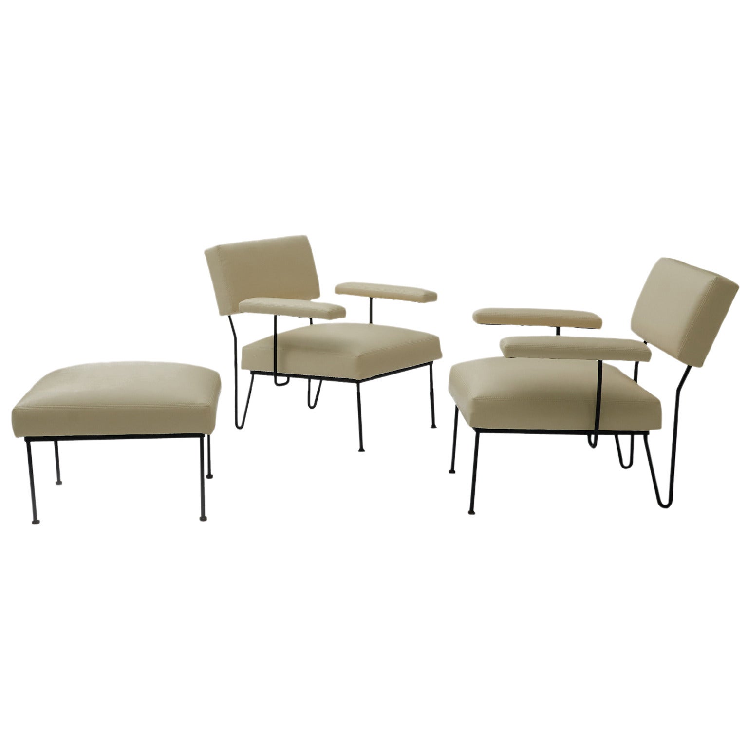 Dorothy Schindele, Pair of Chairs and Ottoman at 1stdibs