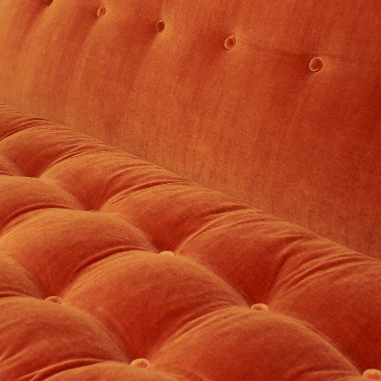Velvet Tufted Sofa by Edward Wormley