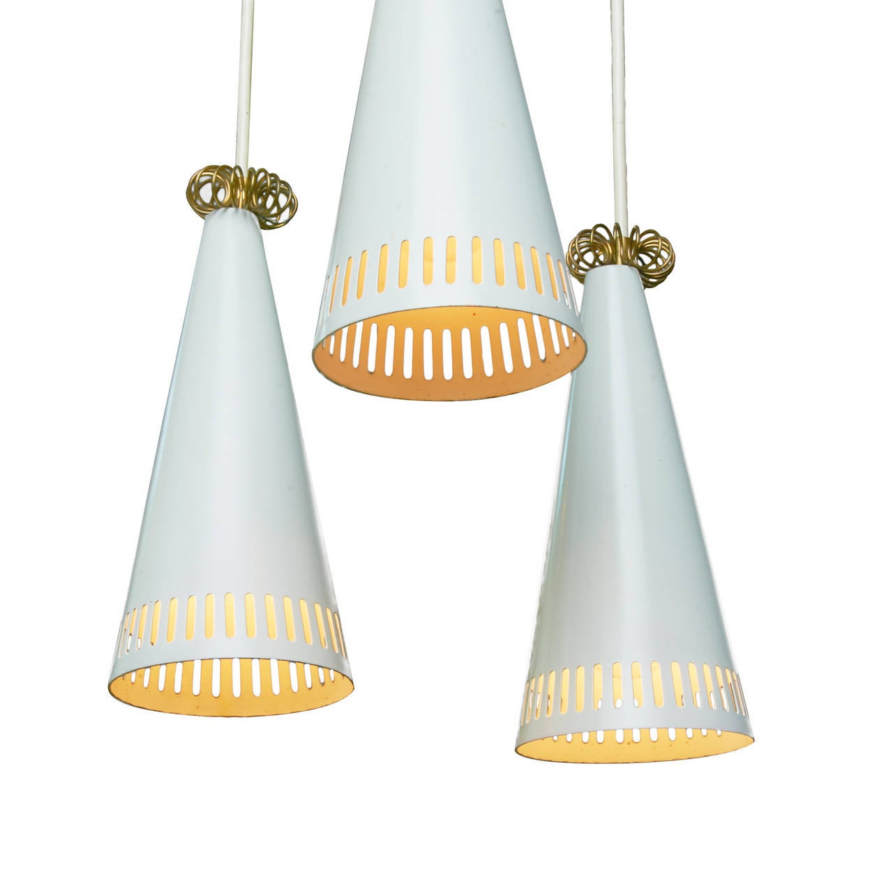 Mid-Century Modern Three Pendant Lamp by Mauri Almari For Sale