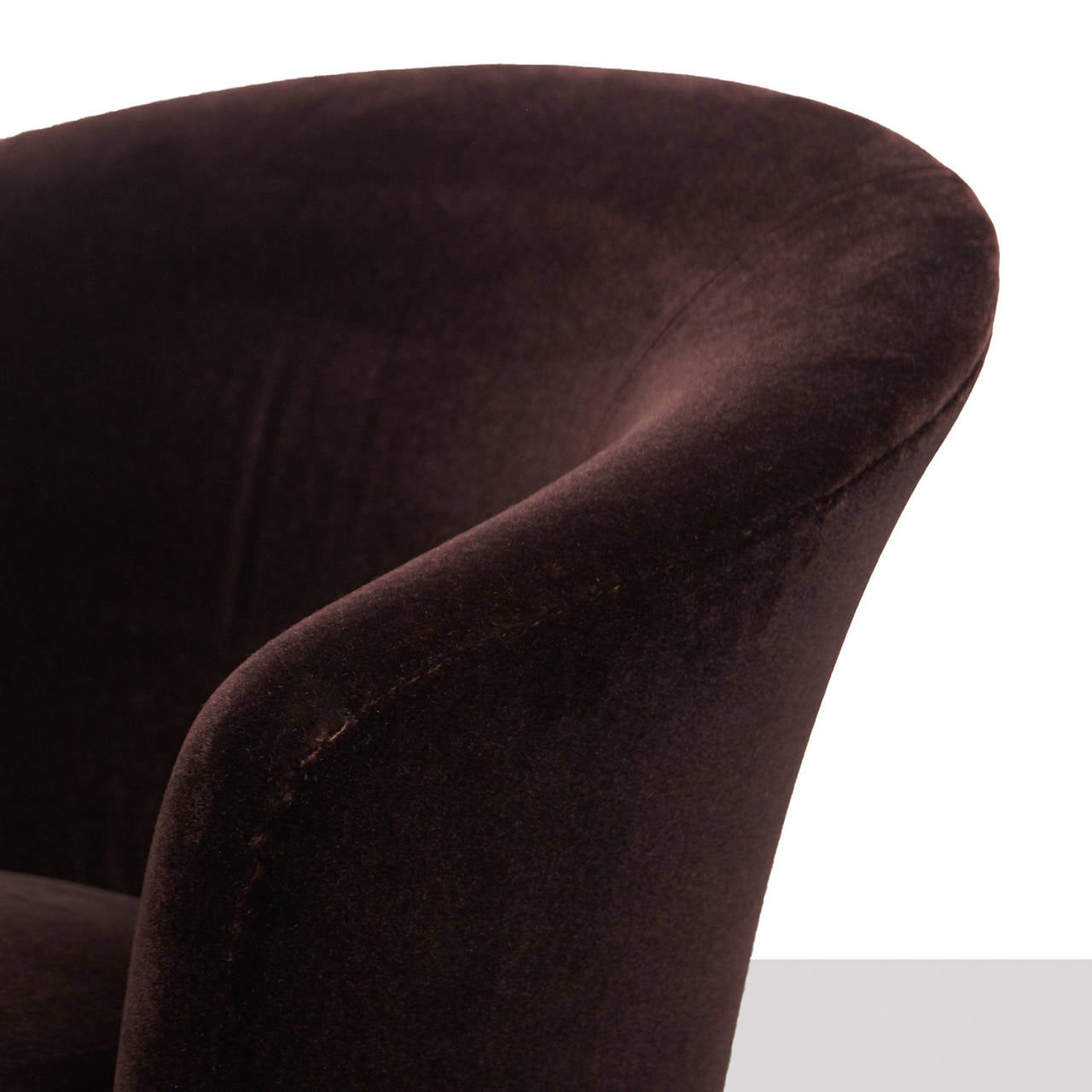 Velvet Lounge Chair by Kerstin Hörlin-Holmquist For Sale