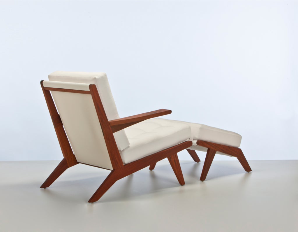 Fabric Matt Stoich - Open Arm Chair and Ottoman