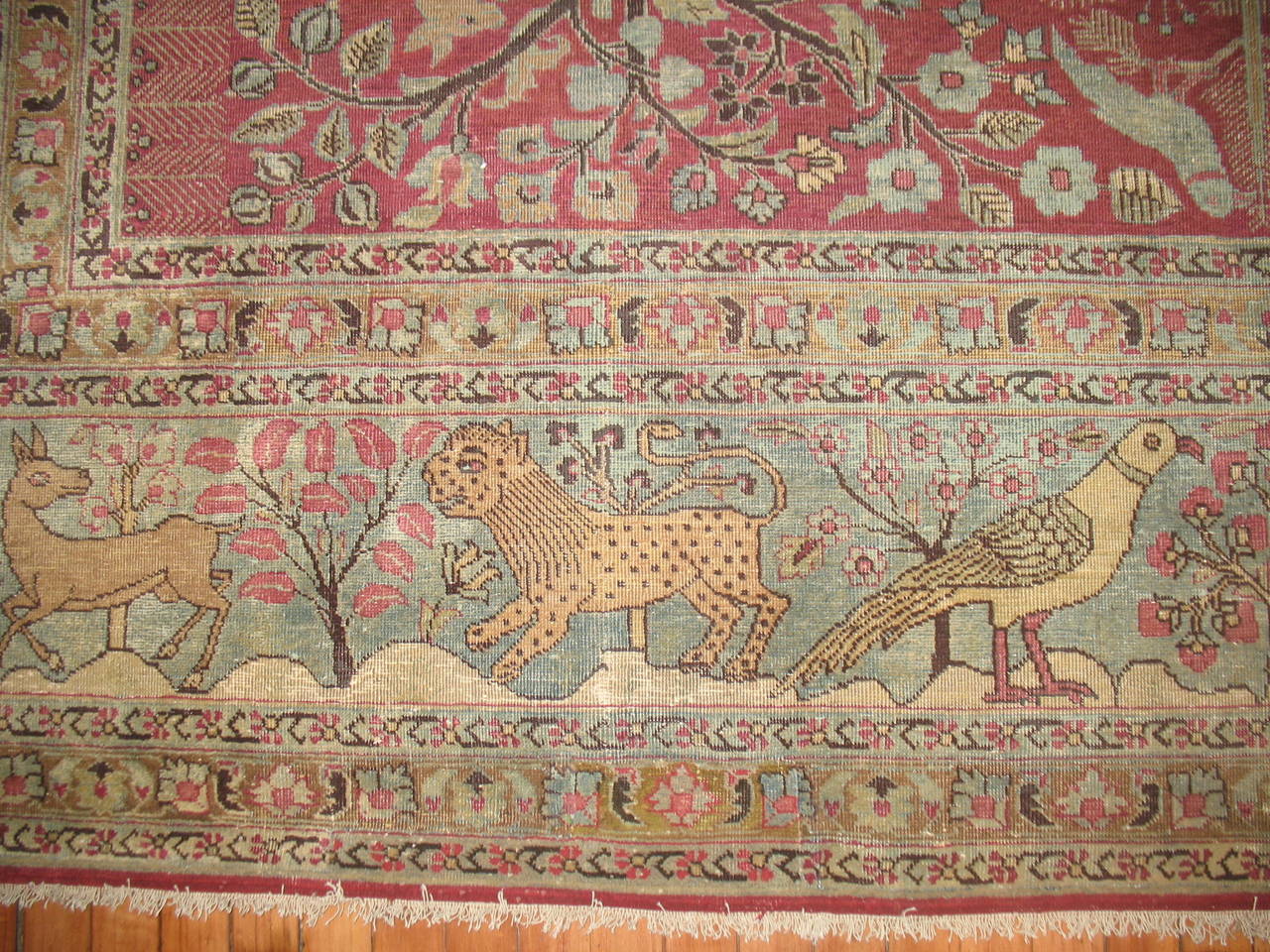 Persian Pictorial Animal Rug at 1stDibs persian rug with animals