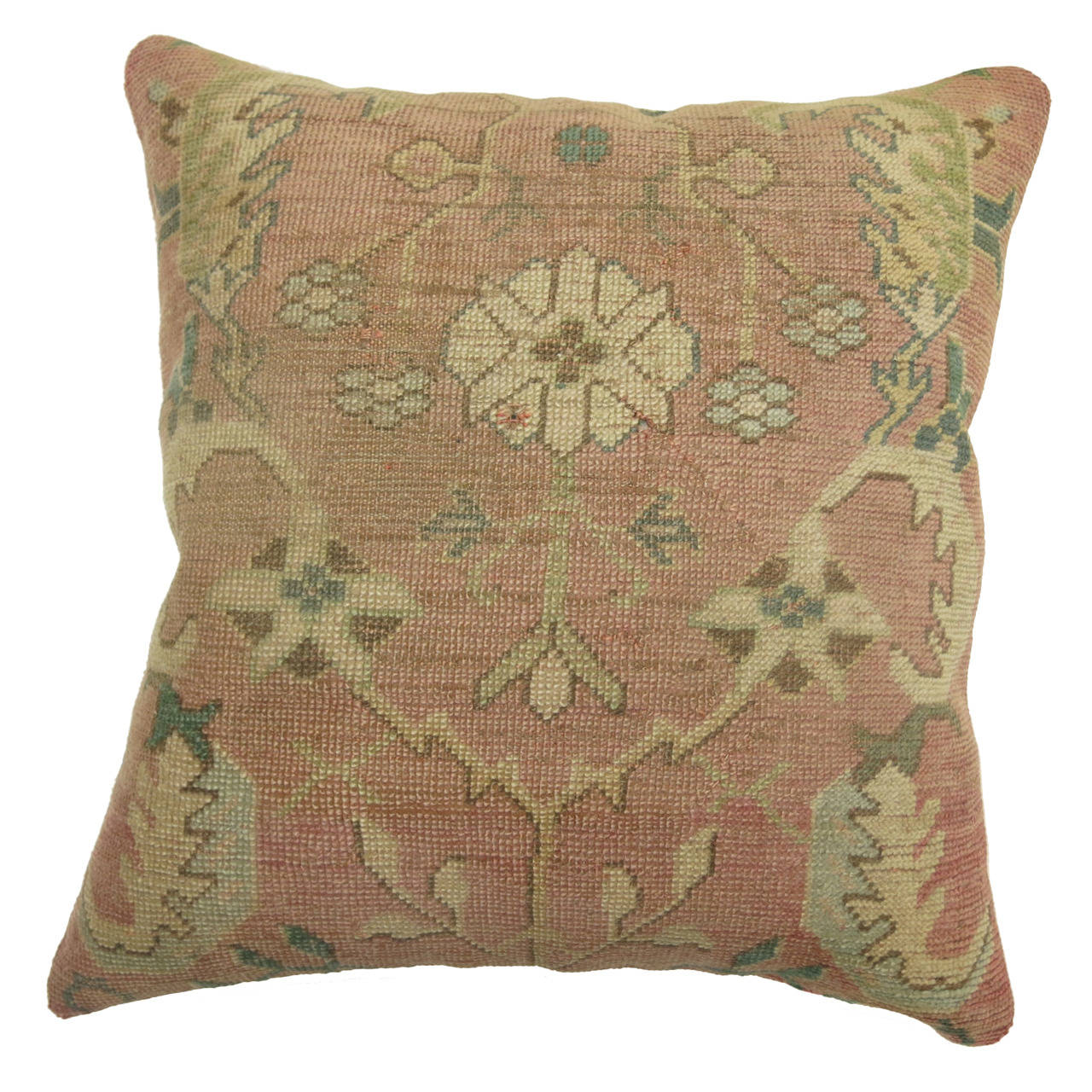 Turkish Oushak Rug Pillow at 1stdibs