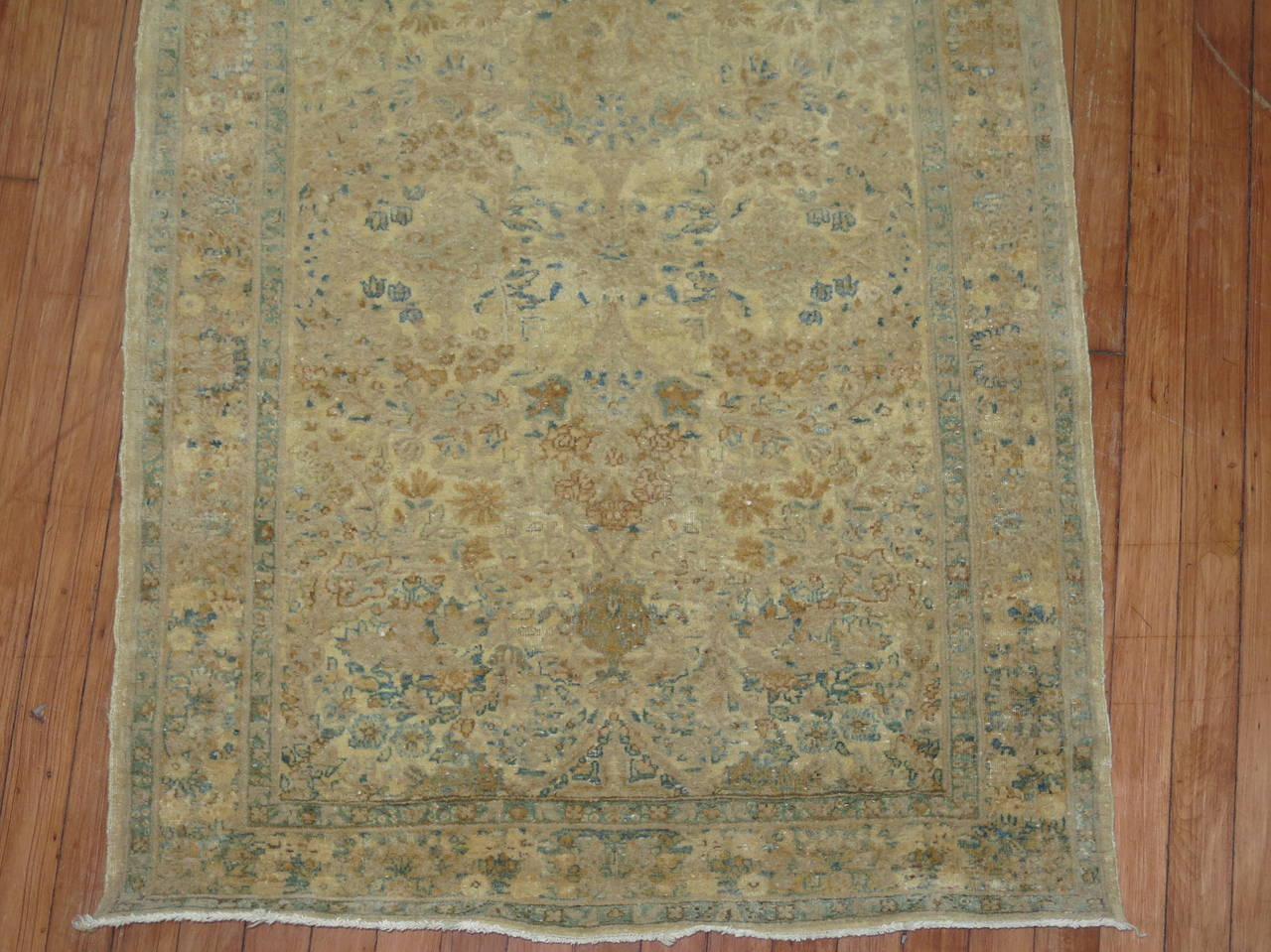 Zabihi Collection Soft Persian Kirman Runner In Good Condition For Sale In New York, NY