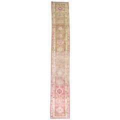 Vintage Pink Turkish Oushak Runner