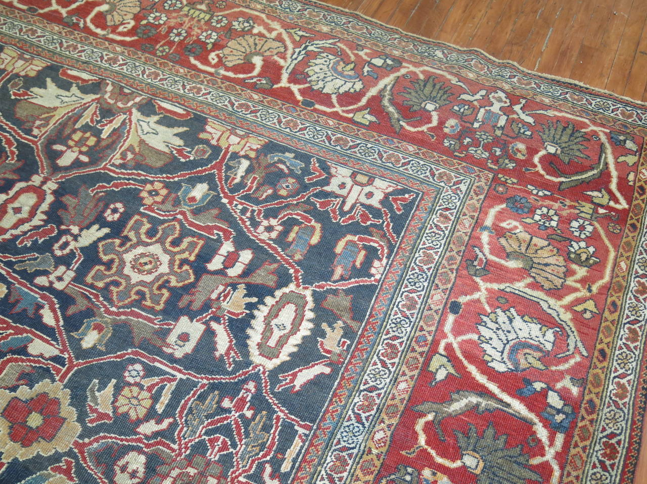 19th Century Persian Sultanabad Rug For Sale