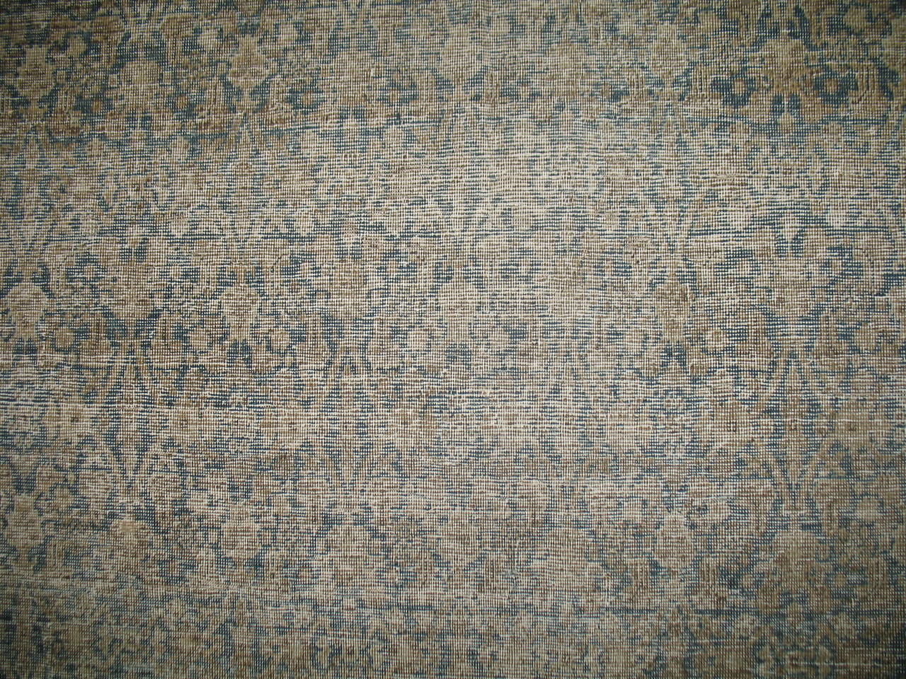 Cotton Antique Light Blue Persian Tabriz Rug