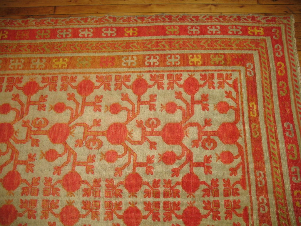 Pomegranate Khotan Gallery Rug In Excellent Condition In New York, NY