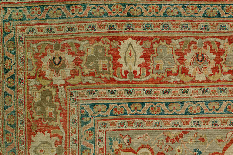 Tabriz Zabihi Collection Antique Persian Doroksh Rug For Sale