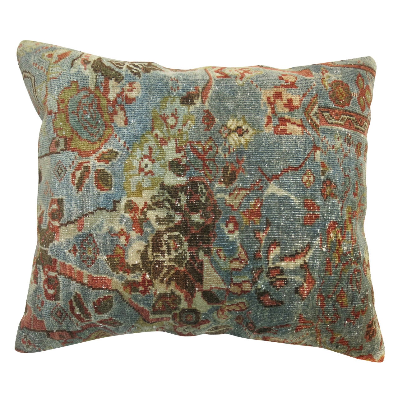 Aqua Blue Persian Sultanabad Pillow