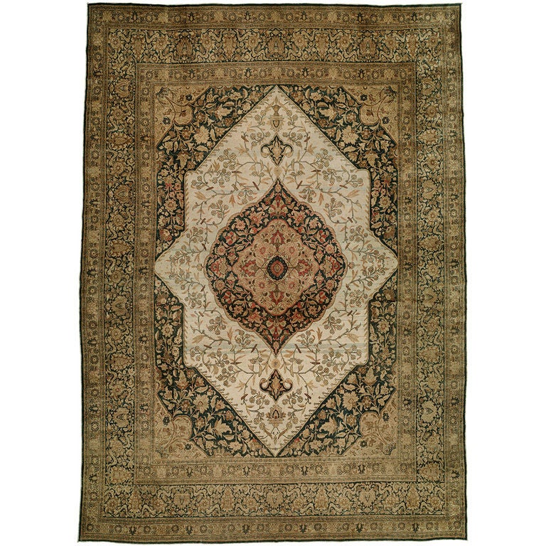 Zabihi Collection Late 19th Century Antique Persian Tabriz For Sale