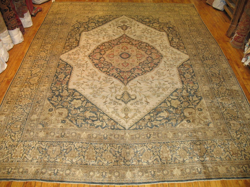 Zabihi Collection Late 19th Century Antique Persian Tabriz For Sale 1